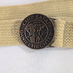 Daniel Hechter Club Safari Belt Elephant Paris Strap Canvas Rope Women Adjustabl
